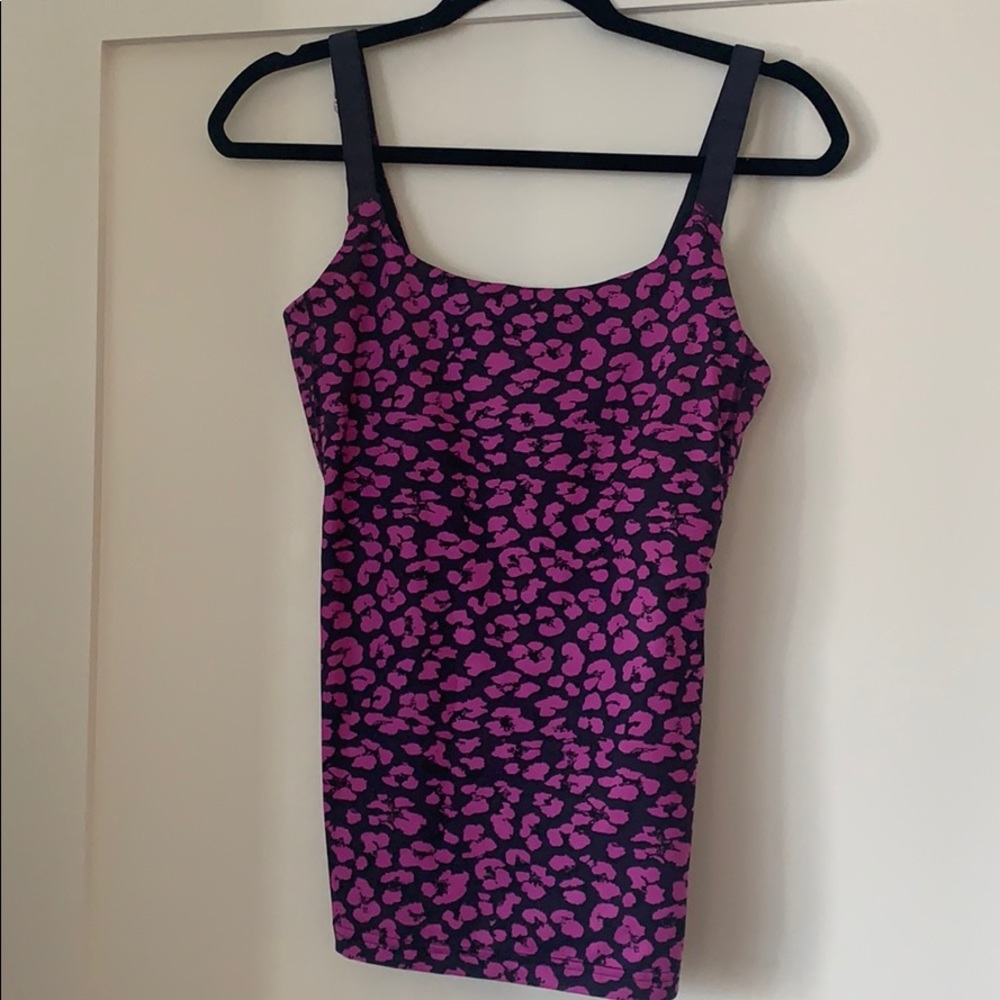 Lululemon Purple Animal Print Top w/ Bra